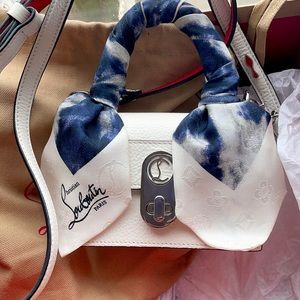 Christian Louboutin - Mini Elisa Leather Scarf-Wrapped Top Handle Bag